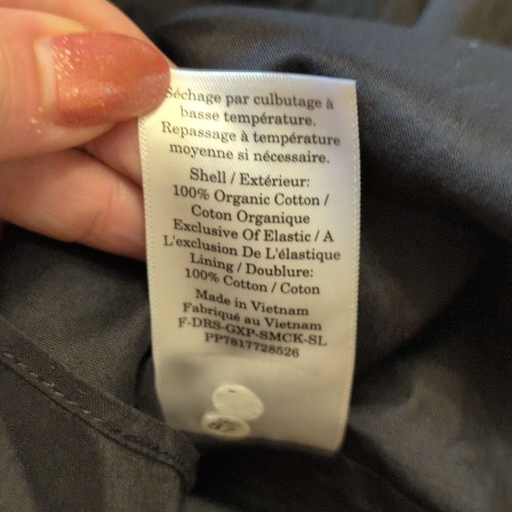 NWT Everlane The Gauze Smock Dress Black Midi Length Square Neck Size L - Picture 7 of 13